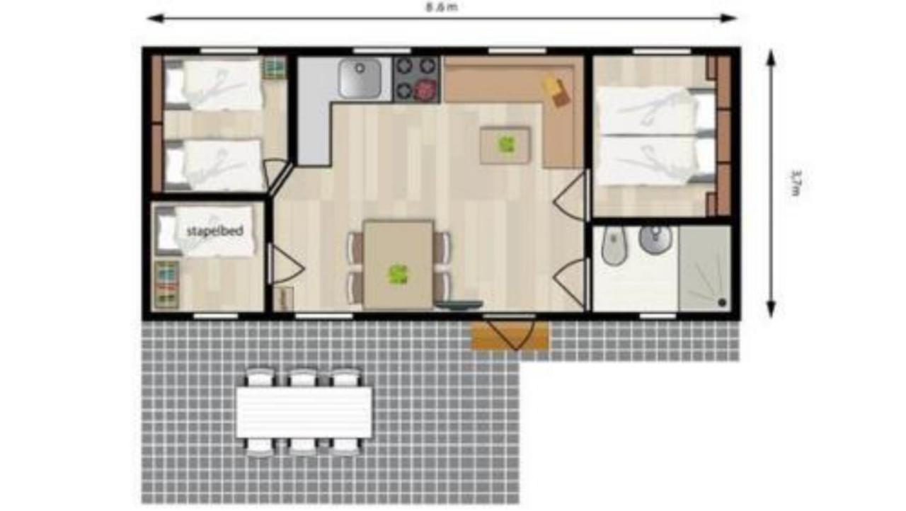 Stacaravan 6 Persoons - Camping Le Soustran Neuvic  Quarto foto